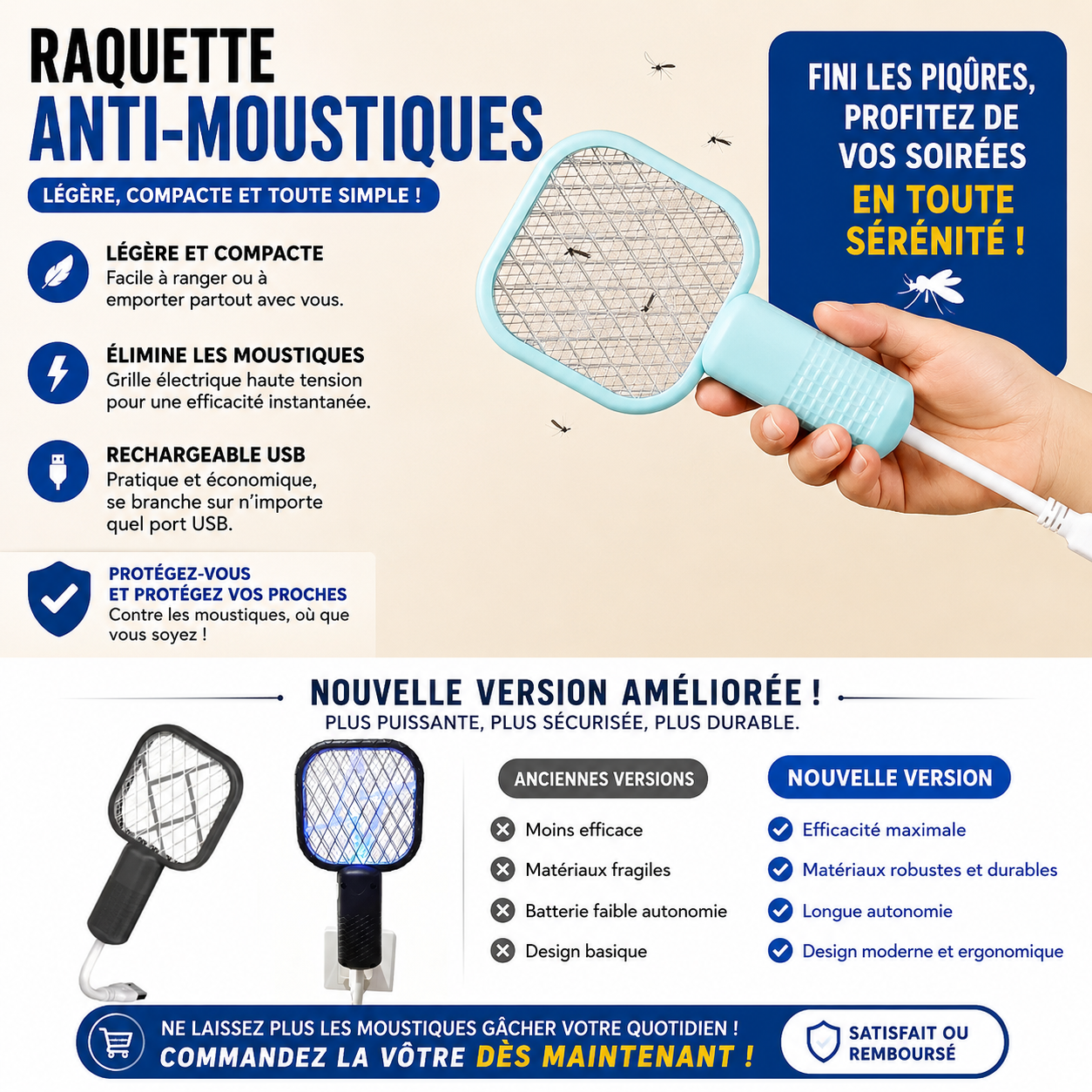 Lampe Anti-Moustique        Portable USB